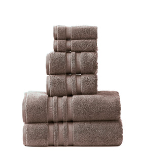 Ecoterry Sustainable 6 Piece Bath Towels Set (Cocoa)