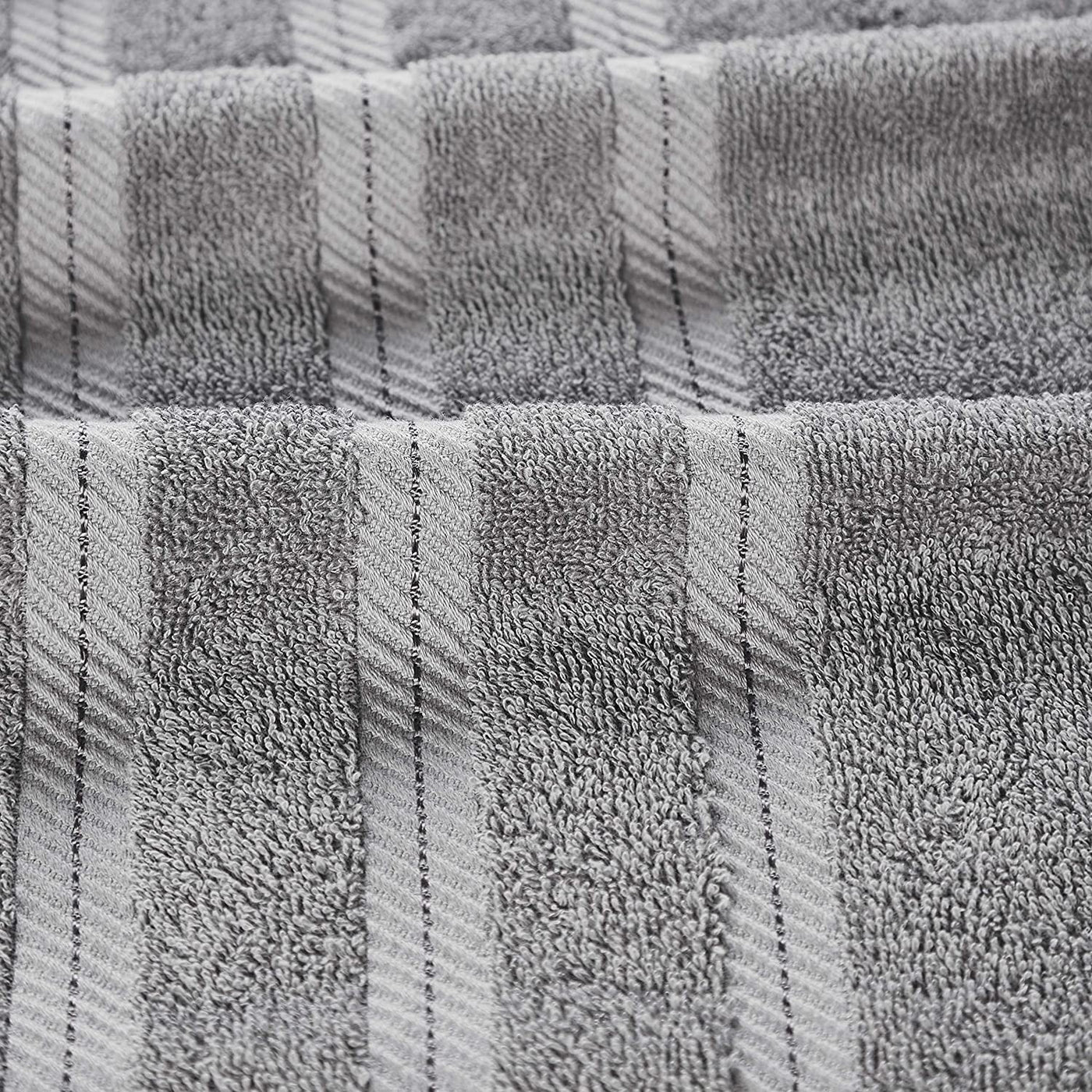 Classic Cotton Towels 2 Piece Set (Light Grey)