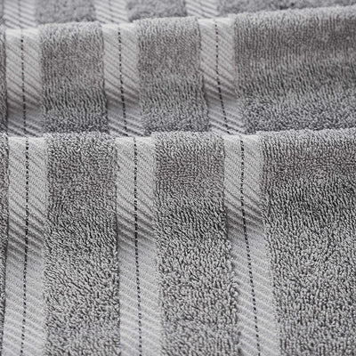 Classic Cotton Towels 2 Piece Set (Light Grey)
