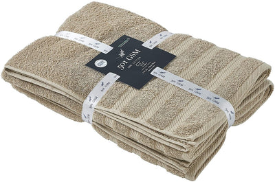 Classic Cotton Towels 2 Piece Set (Taupe)