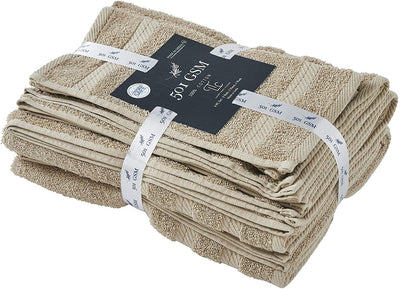 Classic Cotton Towels 8 Piece Set (Taupe)
