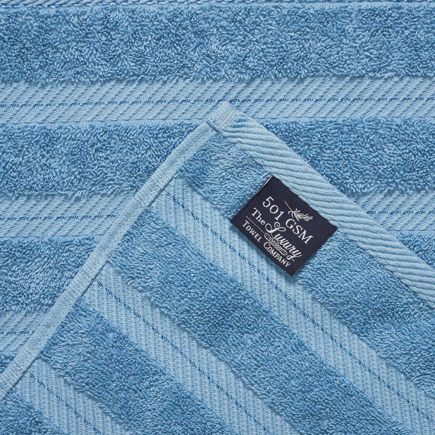 Classic Cotton Towels 8 Piece Set (Blue)