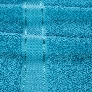 Senses Textured Rice Weave 6 Piece Bathroom Towel Set (Turquoise)