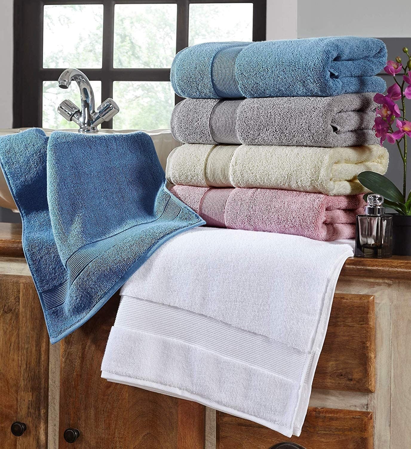 Soft Hotel Towels 6 Piece Set (Navy)