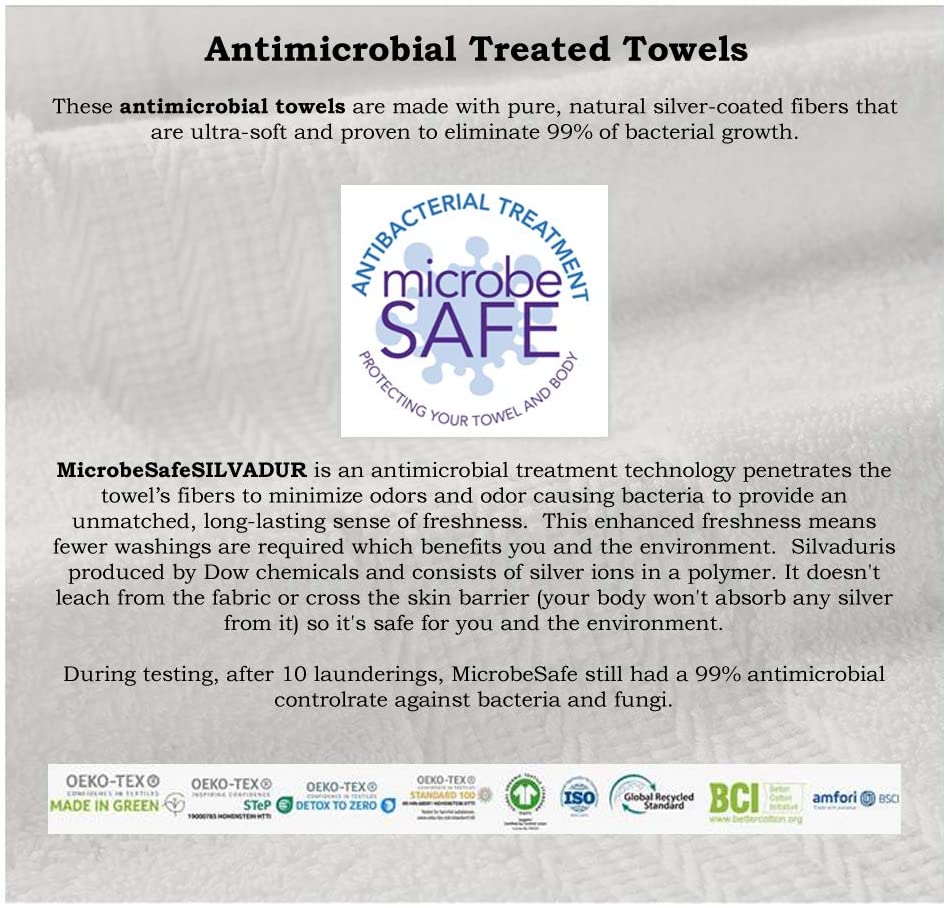 Senses Textured Rice Weave 6 Piece Bathroom Towel Set (White)