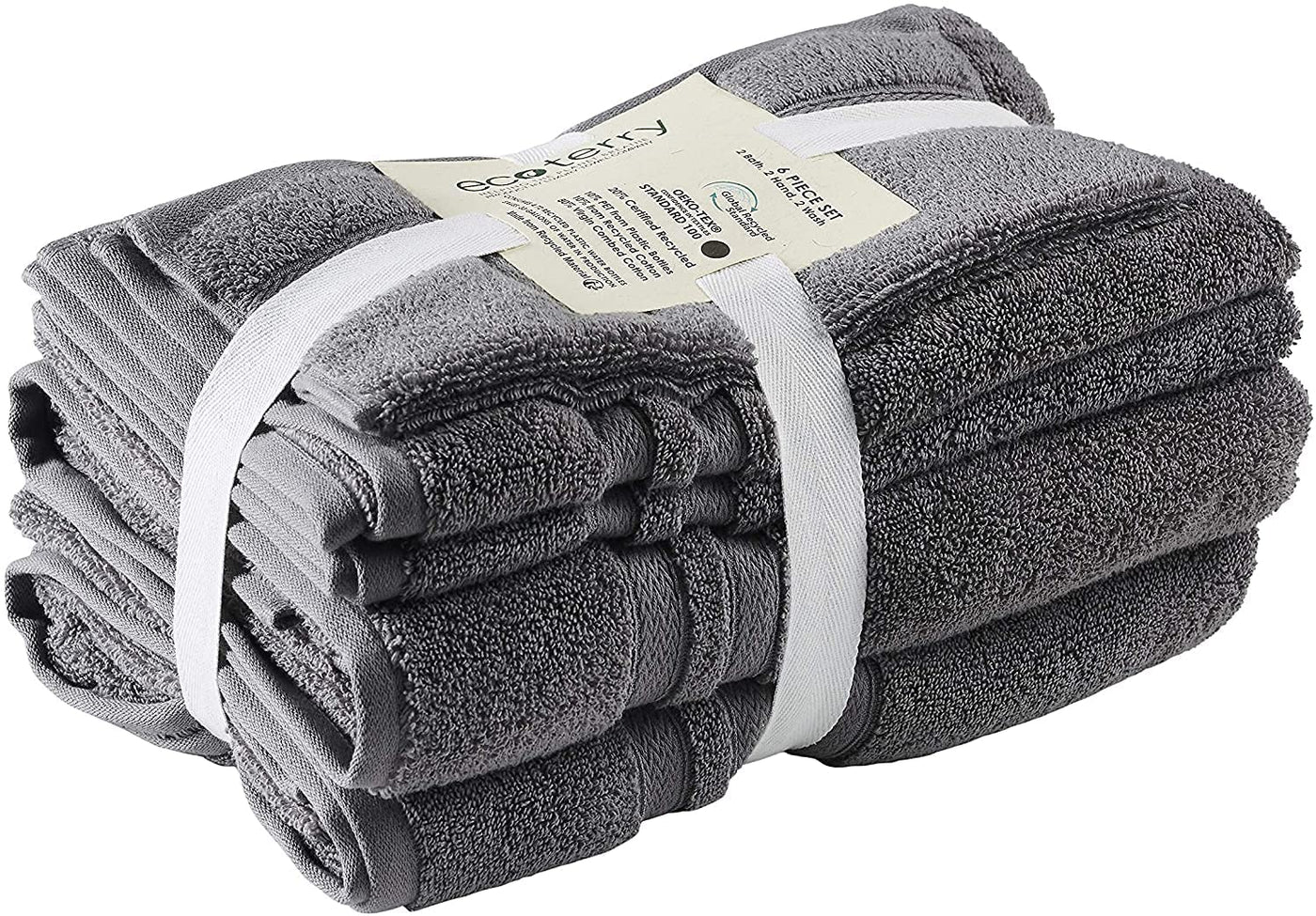 Ecoterry Sustainable 6 Piece Bath Towels Set (Iron)