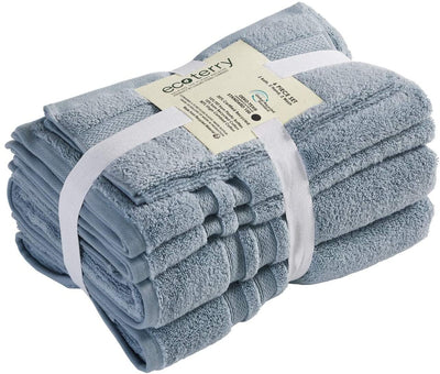 Ecoterry Sustainable 6 Piece Bath Towels Set (Dusty Blue)