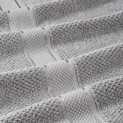 Senses Textured Rice Weave 6 Piece Bathroom Towel Set (Grey)