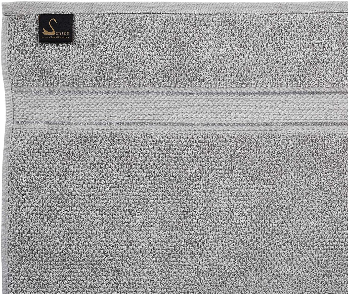Senses Textured Rice Weave 6 Piece Bathroom Towel Set (Grey)