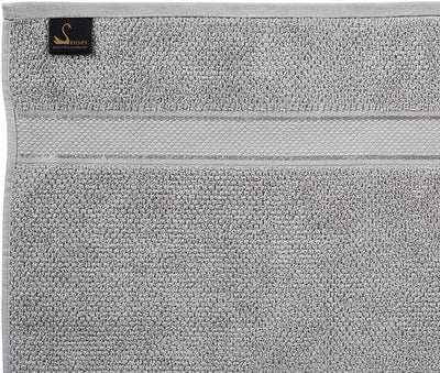 Senses Textured Rice Weave 6 Piece Bathroom Towel Set (Grey)