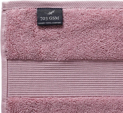 Soft Hotel Towels 6 Piece Set (Mauve)