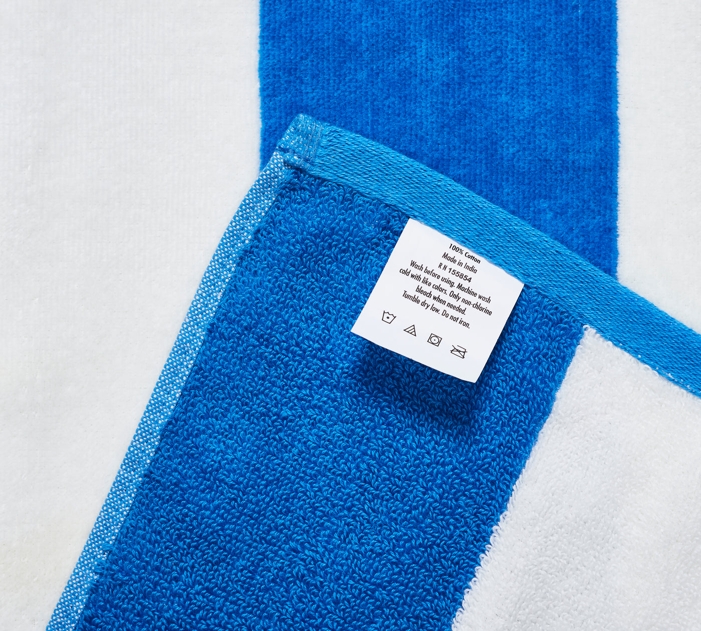 Cabana Stripe Velour Pool and Beach Towels 2 pack (Blue)