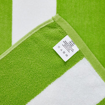 Cabana Stripe Velour Pool and Beach Towels 2 Pack (Lime)