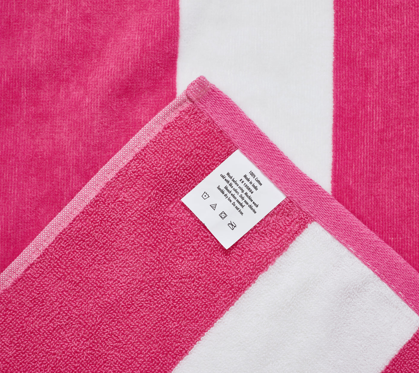 Cabana Stripe Velour Pool and Beach Towels 2 pack (Pink)
