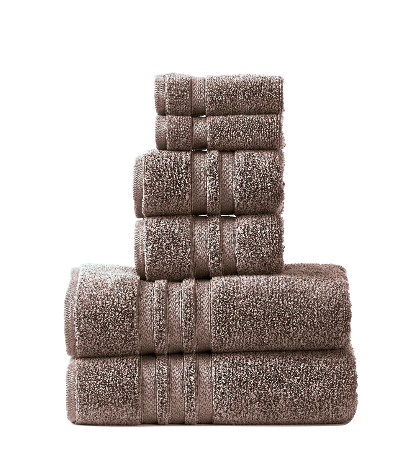 Ecoterry Sustainable 6 Piece Bath Towels Set (Cocoa)