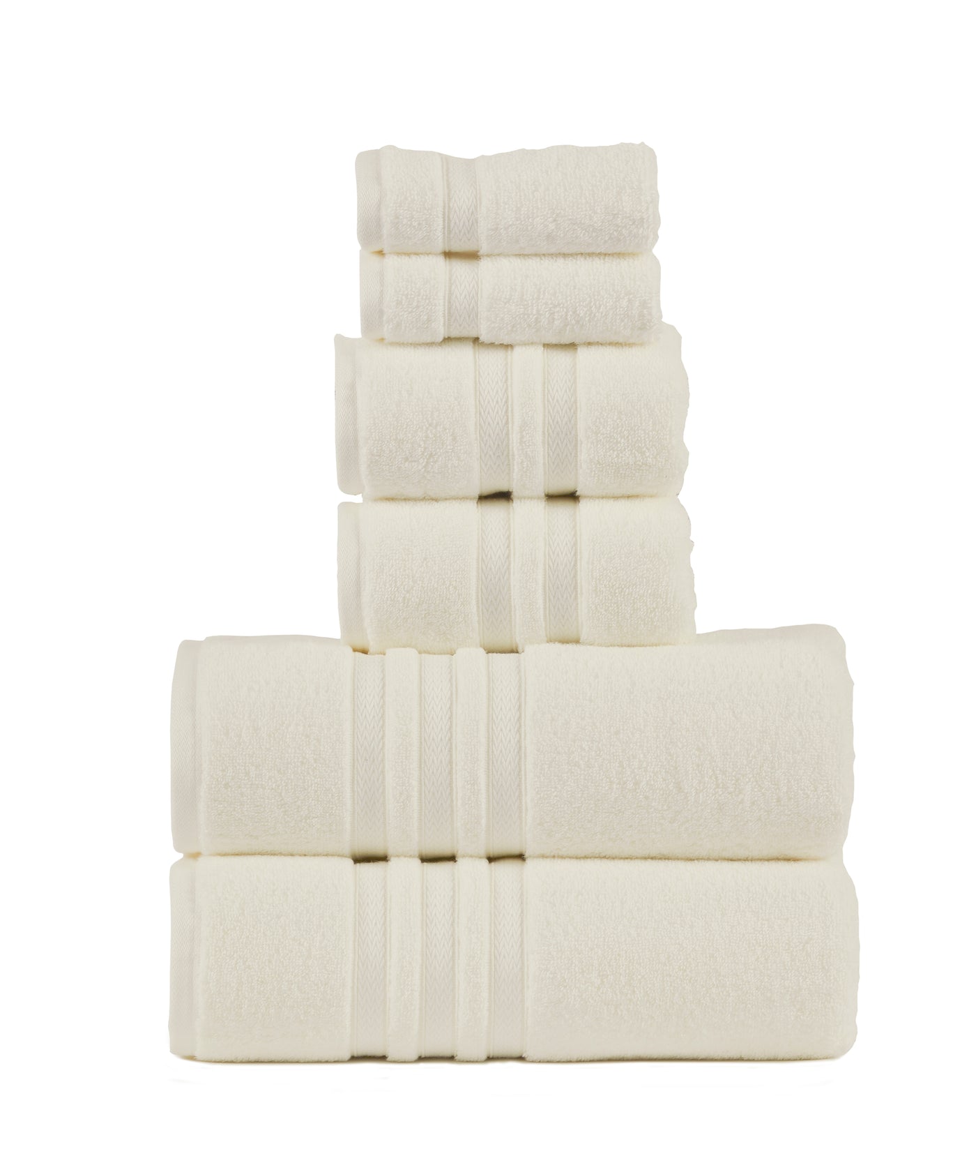 Ecoterry Sustainable 6 Piece Bath Towels Set (Ivory)