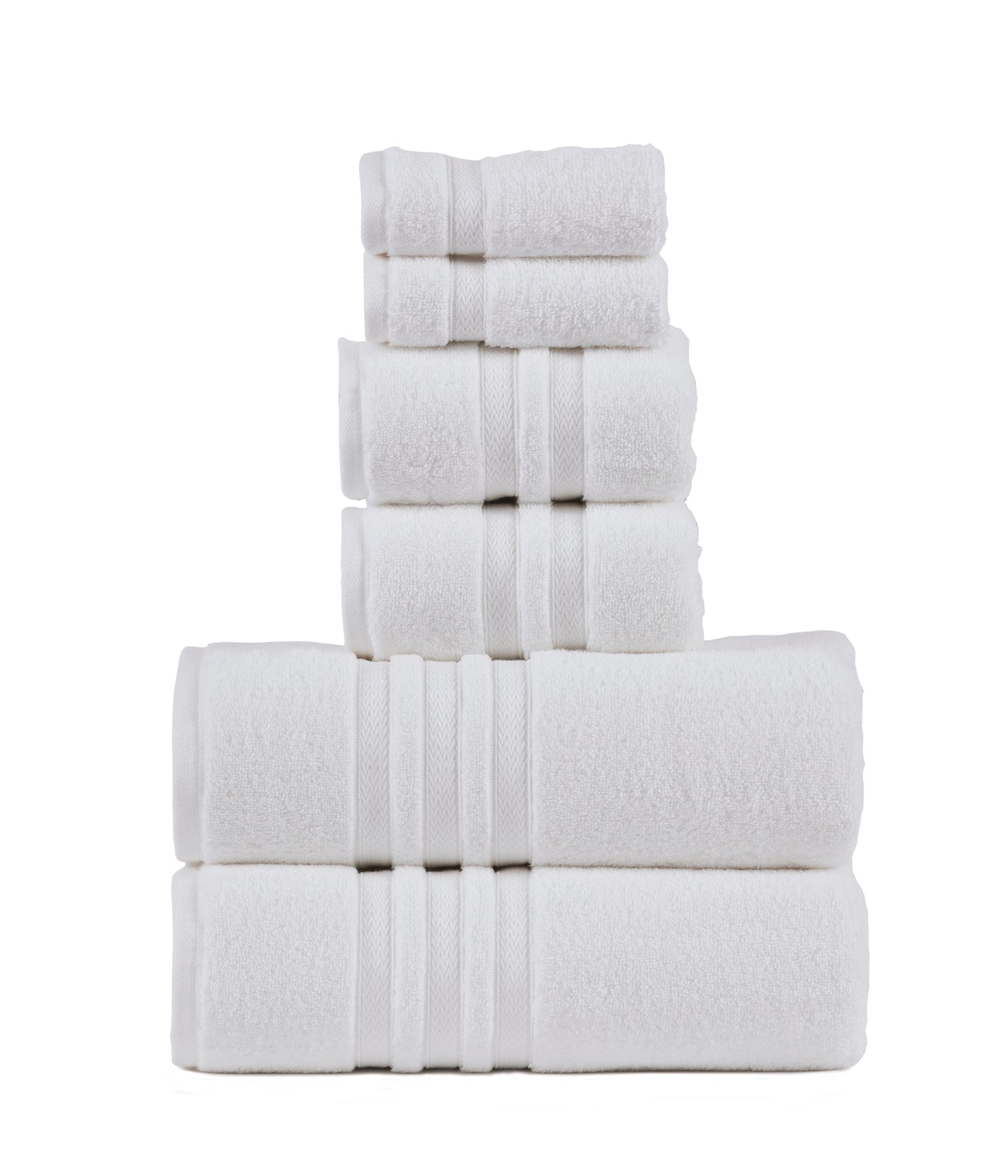 Ecoterry Sustainable 6 Piece Bath Towels Set (White)